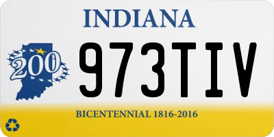 IN license plate 973TIV
