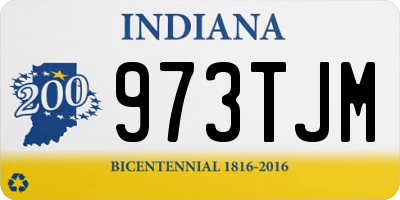 IN license plate 973TJM