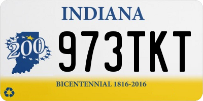 IN license plate 973TKT