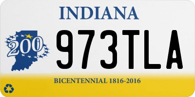 IN license plate 973TLA