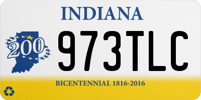 IN license plate 973TLC