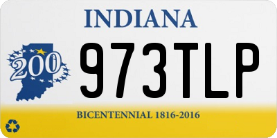 IN license plate 973TLP