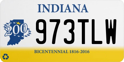 IN license plate 973TLW