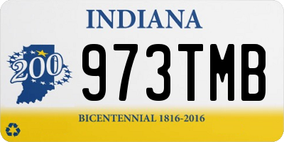IN license plate 973TMB