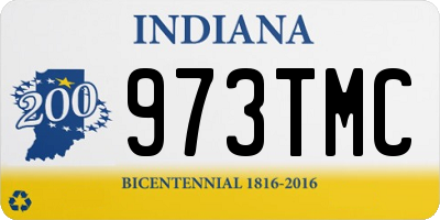 IN license plate 973TMC