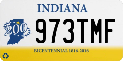 IN license plate 973TMF