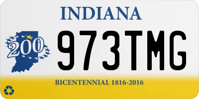 IN license plate 973TMG