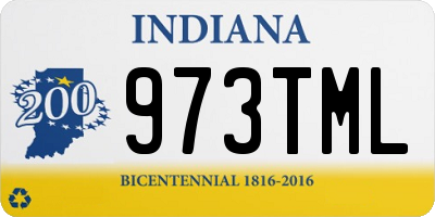 IN license plate 973TML