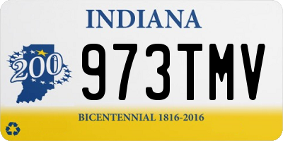 IN license plate 973TMV