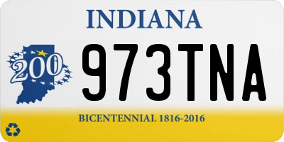 IN license plate 973TNA