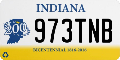 IN license plate 973TNB