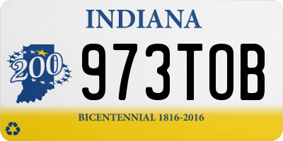 IN license plate 973TOB