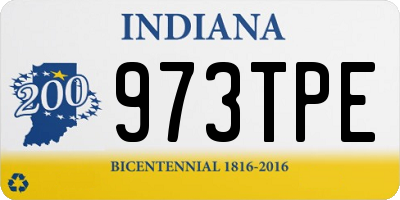 IN license plate 973TPE