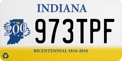 IN license plate 973TPF