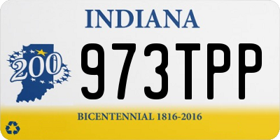IN license plate 973TPP