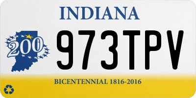 IN license plate 973TPV