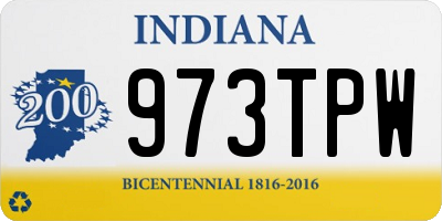 IN license plate 973TPW