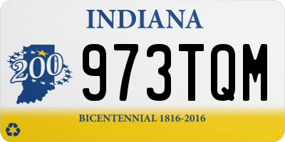 IN license plate 973TQM