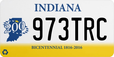IN license plate 973TRC
