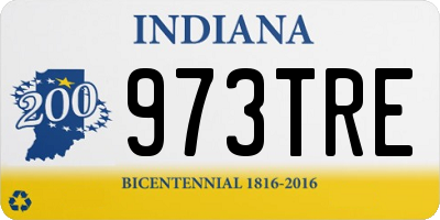 IN license plate 973TRE