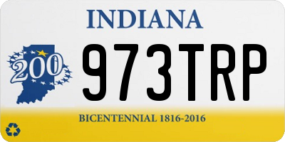 IN license plate 973TRP