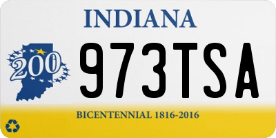 IN license plate 973TSA