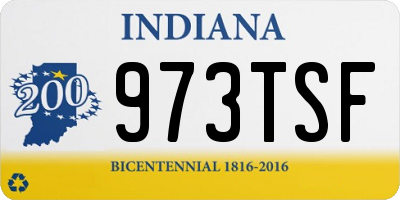 IN license plate 973TSF