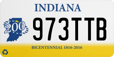 IN license plate 973TTB