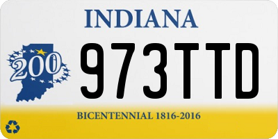IN license plate 973TTD