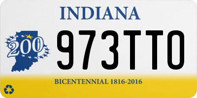 IN license plate 973TTO