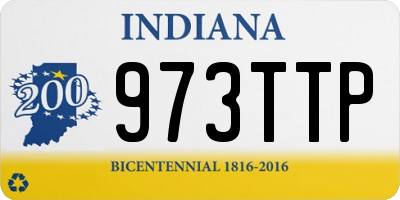 IN license plate 973TTP