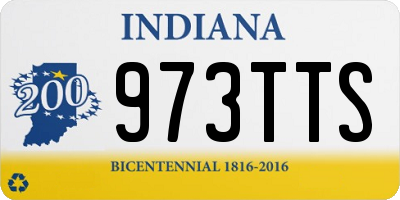 IN license plate 973TTS