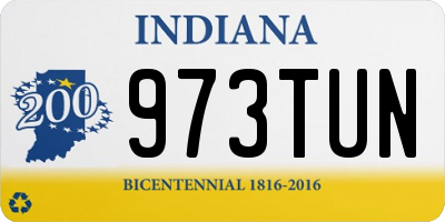 IN license plate 973TUN