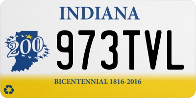 IN license plate 973TVL
