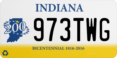 IN license plate 973TWG