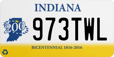 IN license plate 973TWL
