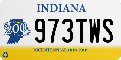 IN license plate 973TWS
