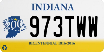 IN license plate 973TWW