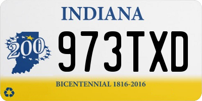 IN license plate 973TXD