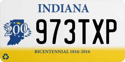 IN license plate 973TXP