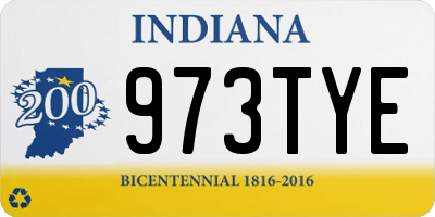 IN license plate 973TYE