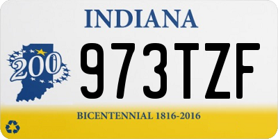 IN license plate 973TZF