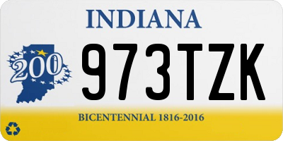 IN license plate 973TZK