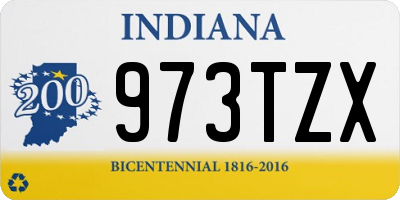 IN license plate 973TZX