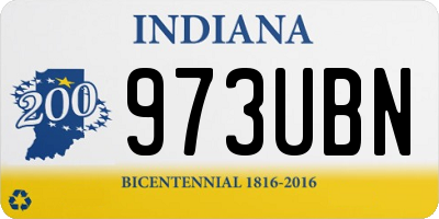 IN license plate 973UBN