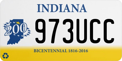 IN license plate 973UCC