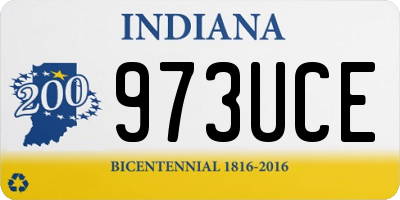 IN license plate 973UCE