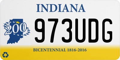 IN license plate 973UDG