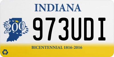 IN license plate 973UDI