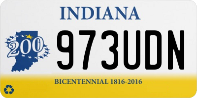 IN license plate 973UDN